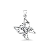 Butterfly Pendant Oxidized Filigree 925 Sterling Silver Wholesale