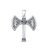 Double Headed Celtic Axe Pendant
