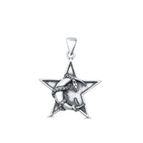Snake Moon & Star Pendant