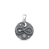 Sun, Moon & Snake Pendant