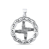 Brigid's Cross Pendant Oxidized 925 Sterling Silver Wholesale