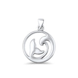  Whale Tail & Wave Pendant