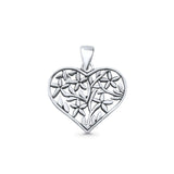  Heart & Flowers Pendant