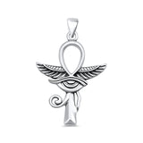  Eye of Horus, Wings & Ankh Pendant