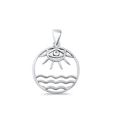  Evil Eye, Sun & Water Pendant