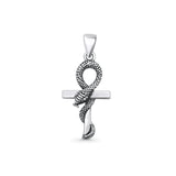  Cross & Snake Pendant