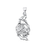  Valknut & Wolf Pendant
