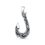 Leaf Fishhook Pendant