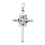 Cross & Star of David Pendant