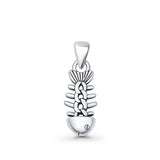 Fish Bone Skeleton Pendant