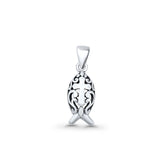 Ichthys Fish Cross Pendant