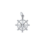 Anchor Ship Wheel Pendant
