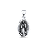 Oval Virgin Mary Pendant