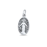 Oval Virgin Mary Pendant