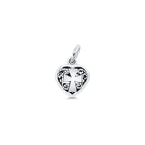 Filigree Cross Heart Pendant
