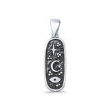 Moon Star Evil Eye Pendant