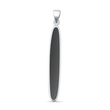 Oval Black Onyx Stick Pendant