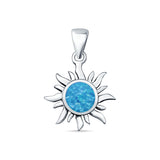 Oxidized Sun Pendant