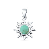 Oxidized Sun Pendant