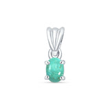 Oval Turquoise Solitaire Pendant