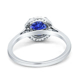 Round Halo Diamond Solitaire Ring