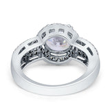 Round Halo Bridal Gold Ring
