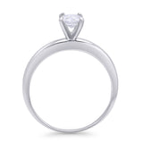 Minimalist Round Solitaire Ring