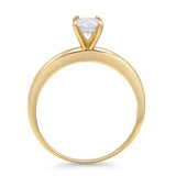 Minimalist Round Solitaire Ring