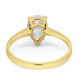Pear Teardrop Solitaire Ring