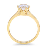 Round Cubic Zirconia Solitaire Ring