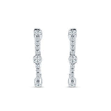 Round Cubic Zirconia Huggie Hoop Earring 925 Sterling Silver Wholesale