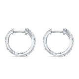 Art Deco Round Fiigree Hoop Earring Cubic Zirconia 925 Sterling Silver Wholesale