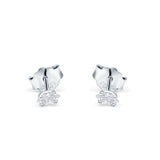 Marquise 6mm Cubic Zirconia Stud Earring Push Back 925 Sterling Silver Wholesale