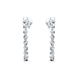 Twisted Infinity Crawler Stud Earring Cubic Zirconia 925 Sterling Silver Wholesale