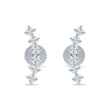 Six Stone Climber Stud Earring Cubic Zirconia 925 Sterling Silver Wholesale