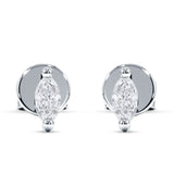 Marquise Solitaire Stud Earring Cubic Zirconia 925 Sterling Silver Wholesale