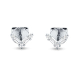 V Shaped Chevron Stud Earring Cubic Zirconia 925 Sterling Silver Wholesale