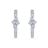 Round Cubic Zirconia Huggie Hoop Earrings 925 Sterling Silver Wholesale