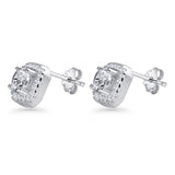 Cushion Cut Stud Earring