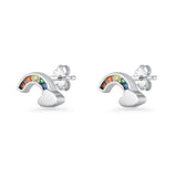 Rainbow Cloud Stud Earring