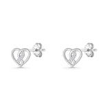 Twisted Heart Stud Earrings