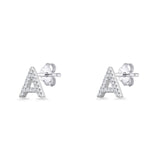 Initial A Stud Earring