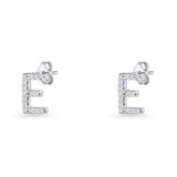 Initial E Stud Earring