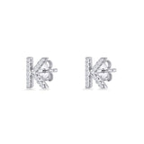 Initial K Stud Earring