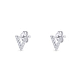 Initial V Stud Earring