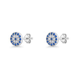 Round Evil Eye Stud Earrings