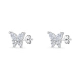 Butterfly Stud Earrings 8.7mm Marquise Cubic Zirconia 925 Sterling Silver Wholesale