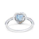 Heart Art Deco Engagement Ring
