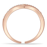 Curved Contour Chevron Ring