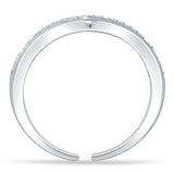 Curved Contour Chevron Ring